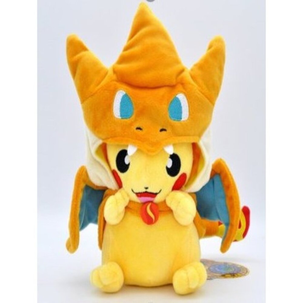 Pokémon Pikachu Cosplay as Mega Charizard Y New Soft Plush Stuffed Toy Pokemon